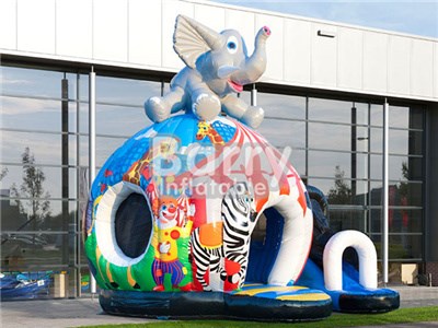 Disco Bounce House Circus,Elephant Music Inflatable Diso Dome BY-BH-036
